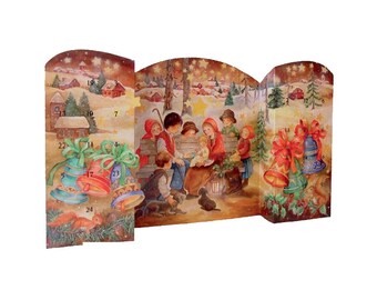 Large Advent Calendar Spain Childrens Nativity 3-D Standing Christmas
