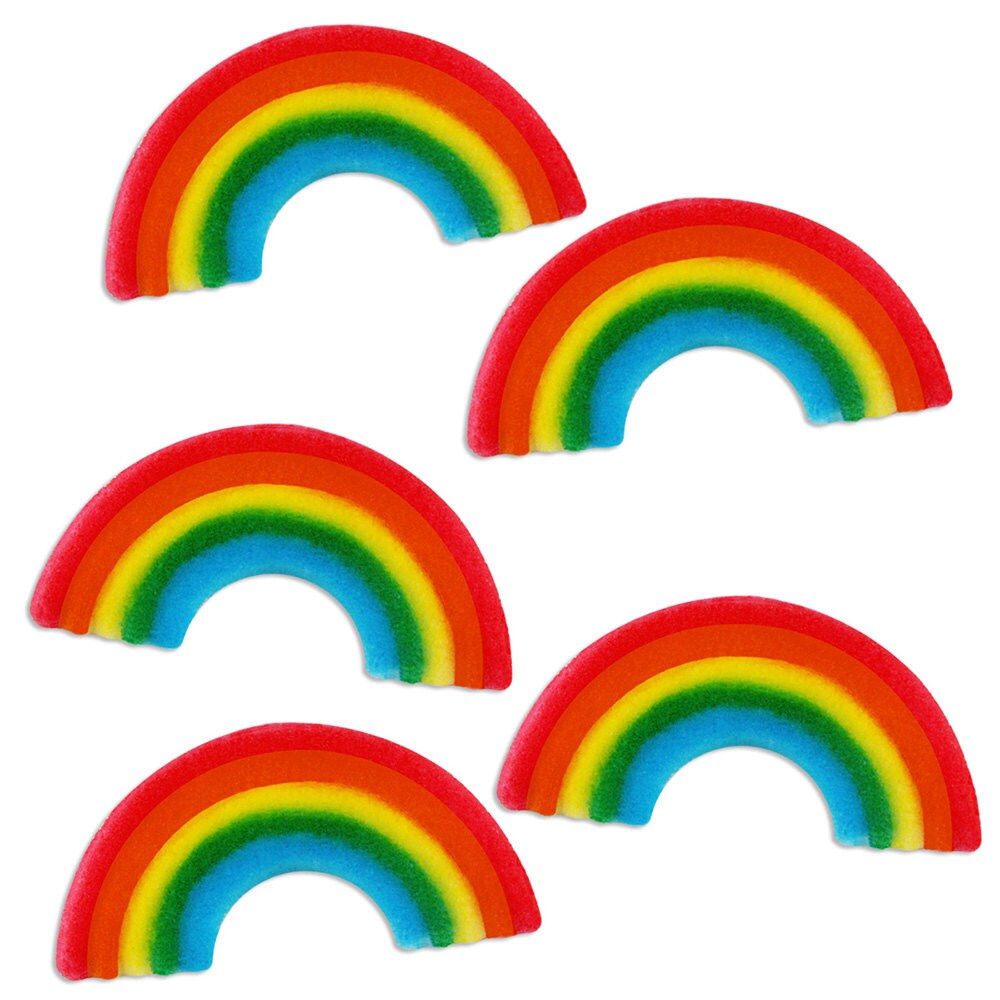 Rainbow Sugars edible sugar rainbows for decorating cupcake