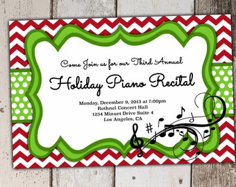 Piano Recital Orchestra Concert Invite Music Recital