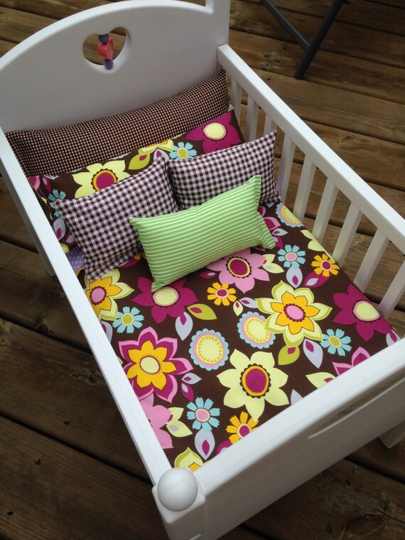 LIESEL 7Piece Doll Bedding Set Fits Bitty Baby�s Crib