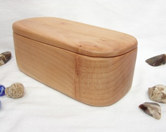 Handcrafted Maple Wood Box, valet box, jewelry box, watch box, memory box, office desk organizer, gratitude box, 5th wedding anniversary