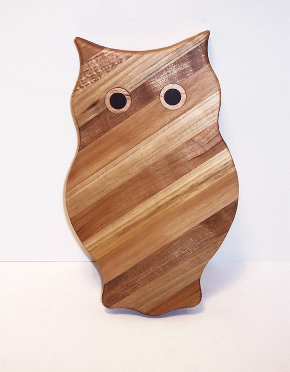 OWL Cutting Board Handcrafted from Mixed Hardwoods
