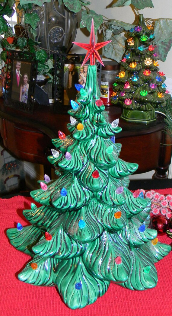 Ceramic Christmas Tree Old Fashioned Grandmothers Estate