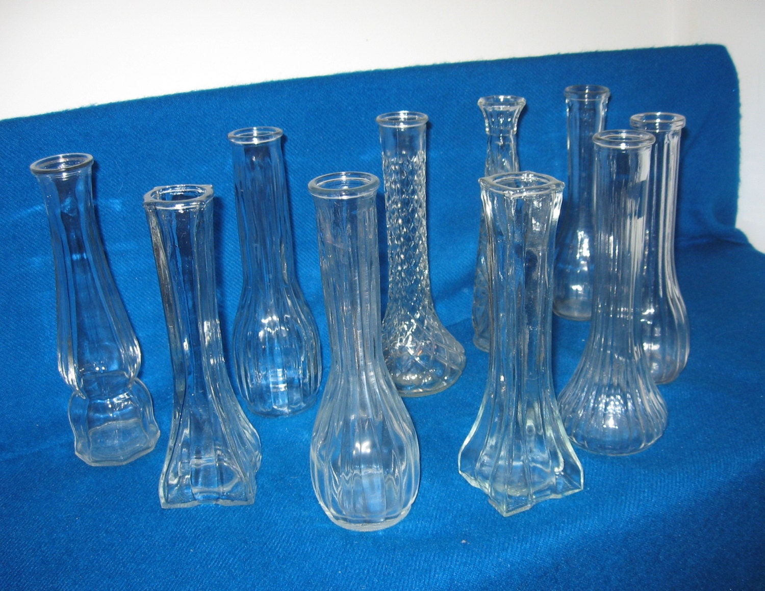 10 Vintage Clear Glass Bud Vases By Vintagegaloreandmore | Free Nude ...