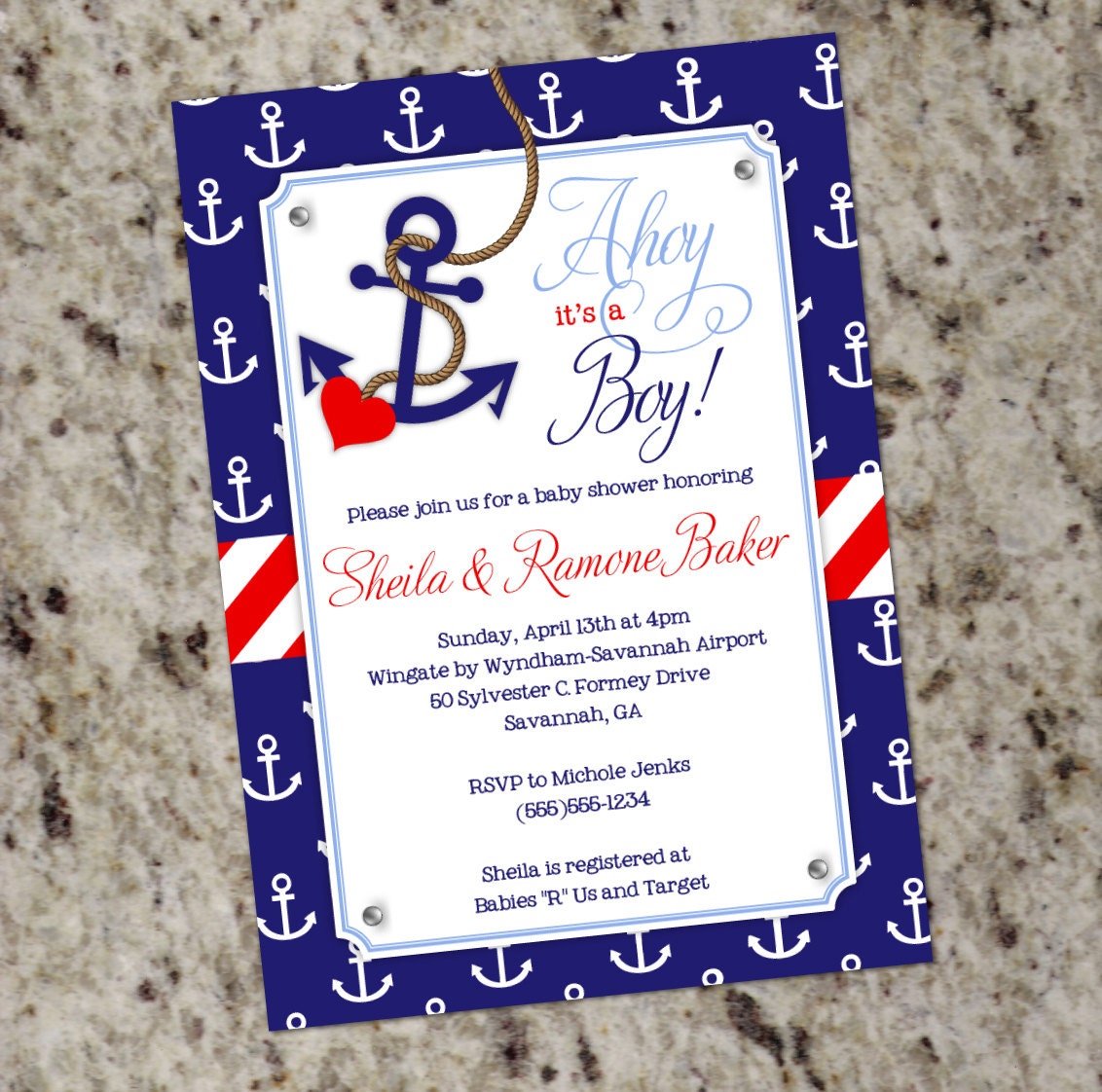 Ahoy it's a Boy Baby Boy Nautical Themed Baby Shower