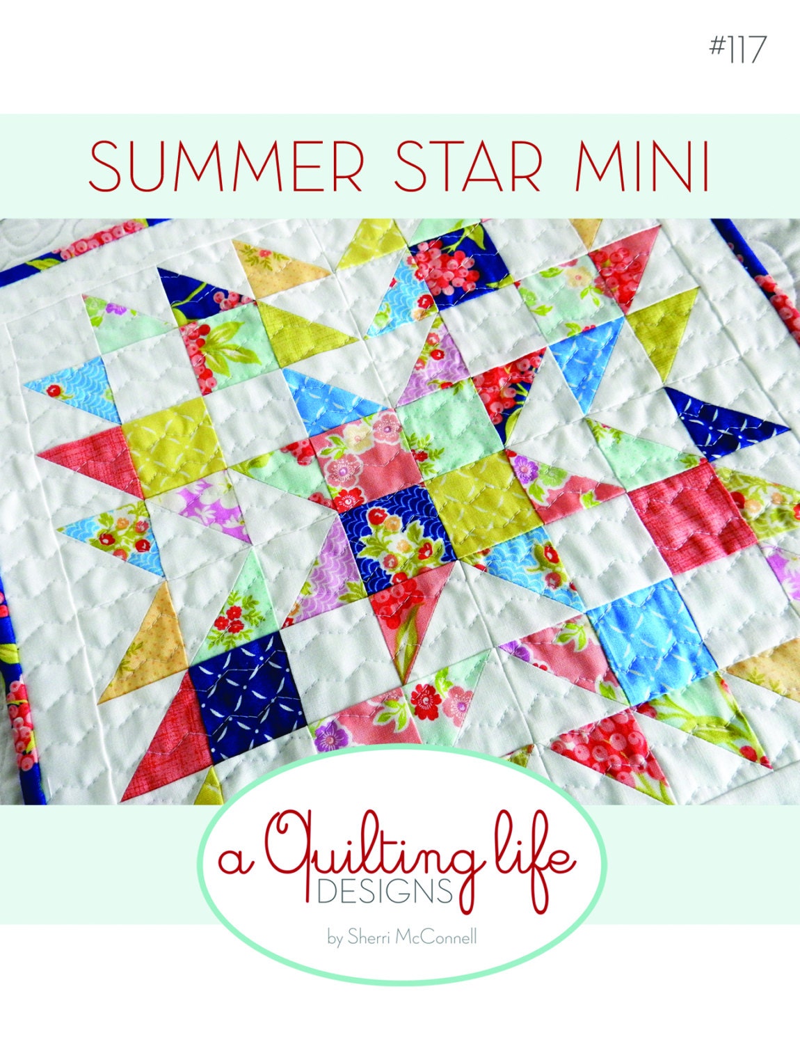 Summer Star Mini Quilt PDF Pattern