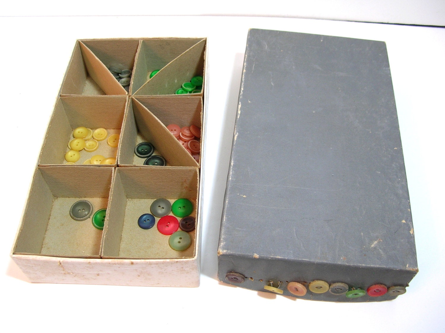 Vintage Button Store Display Box And Vintage by BountifulGoods