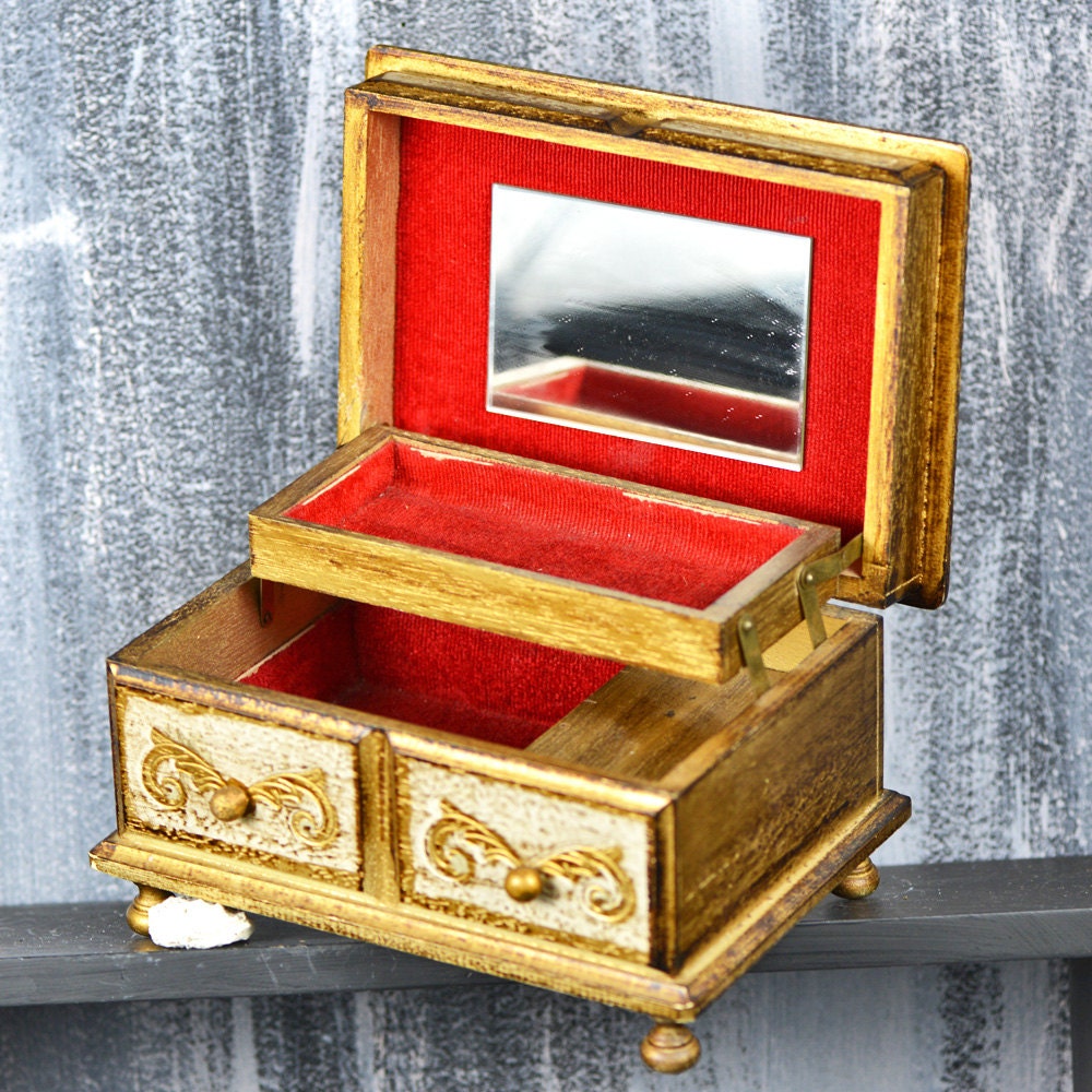 Vintage wooden jewelry box … L t1 Haute Juice