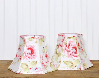Floral Lamp Shade - Lamp Shade - Lampshade- Shabby Chic - Nursery Lamp Shade - Pink Lamp Shade