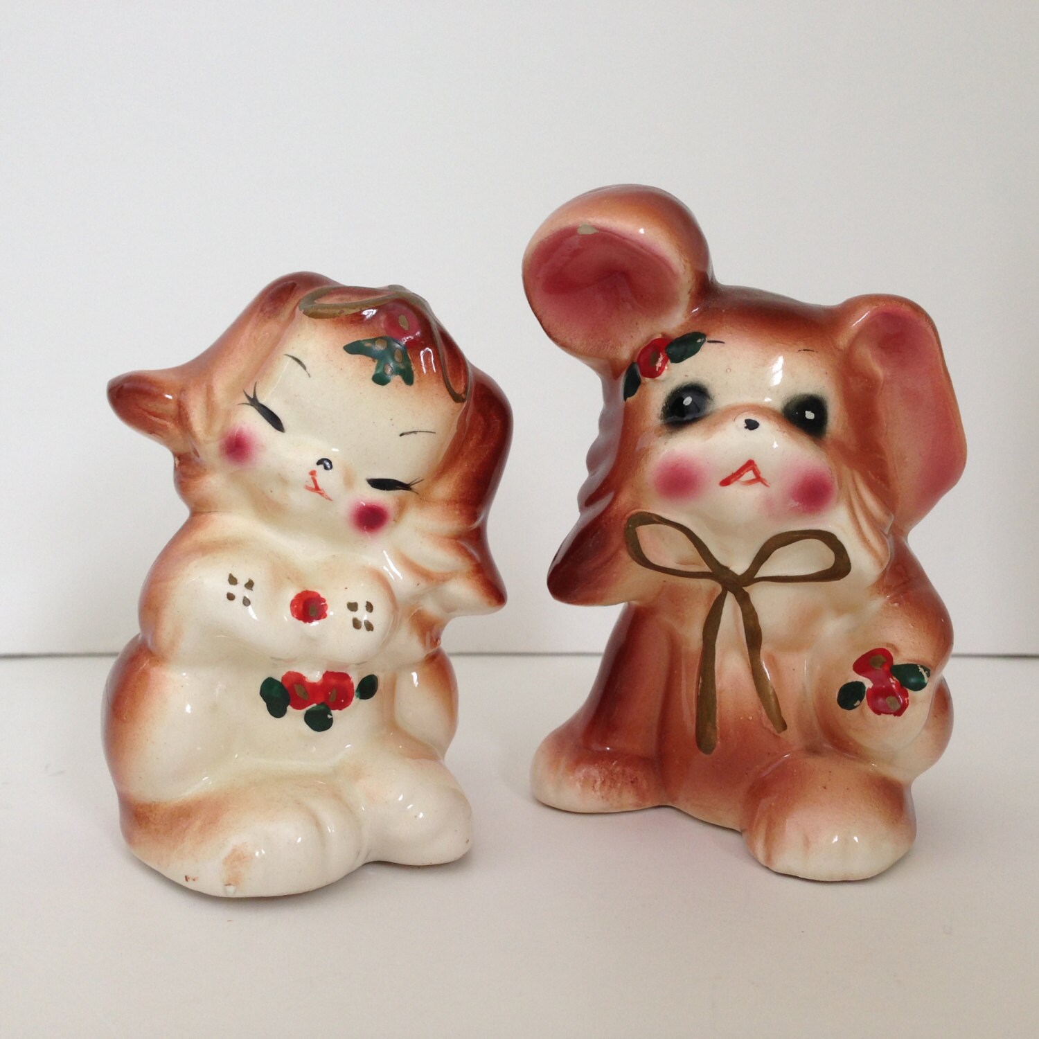 Made in Japan Bunny Rabbit Figurines Set of Two by GypsyMouse