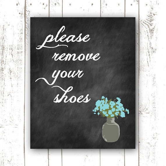 Please Remove Your Shoes Sign Printable by GotPaperDesigns