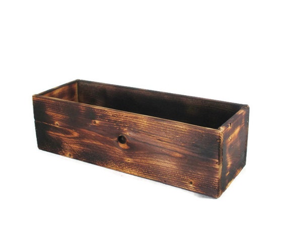 Rustic Planter or Centerpiece Box for Wedding or Table Decor - Wood