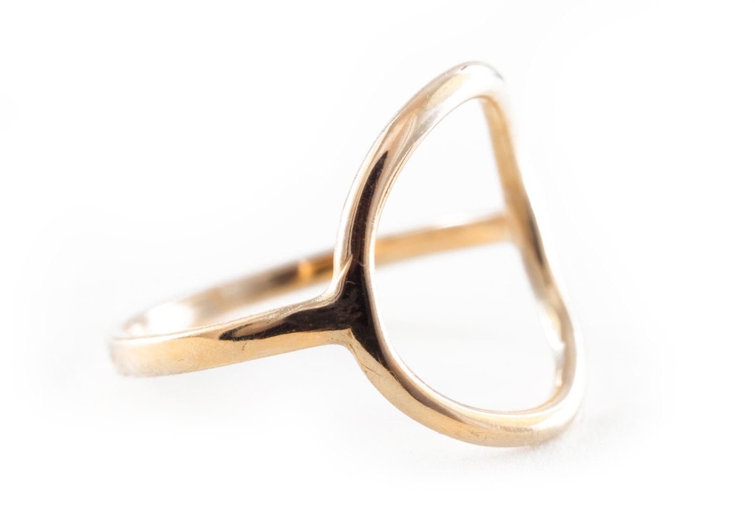 Open Circle Ring Hoop Ring Modern Design Ring Circle Ring