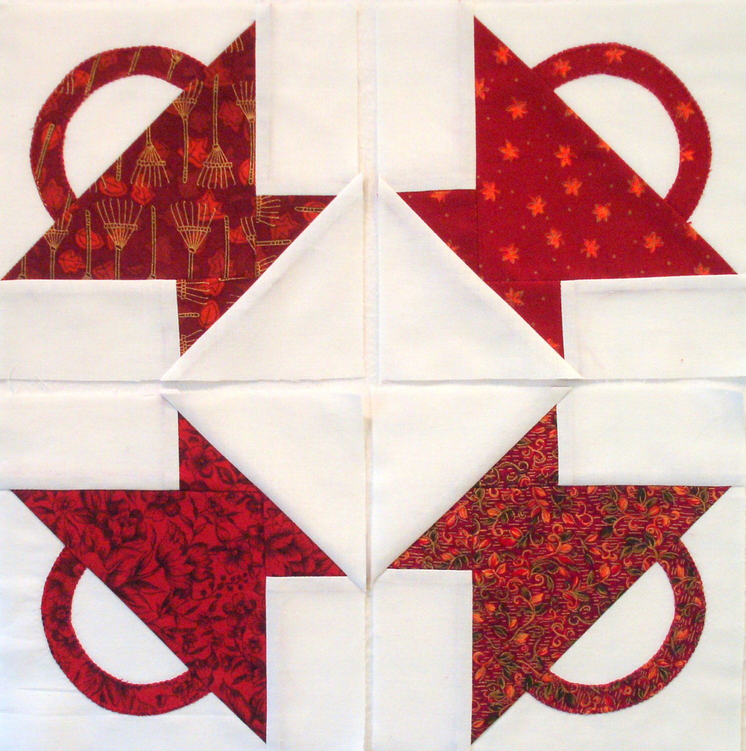 Red Basket Quilt Blocks
