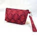 SALE! Cosmetic Bag Wristlet Clutch Purse Zipper Pouch Key Ring Fob Joel Dewberry Orchid Petals Raspberry Mulberry Handmade