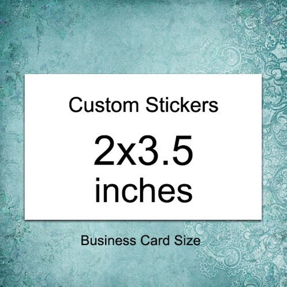 Items Similar To 50 Custom Stickers 3 5x2 Business Card Size Product Labels Laser Printed On Etsy