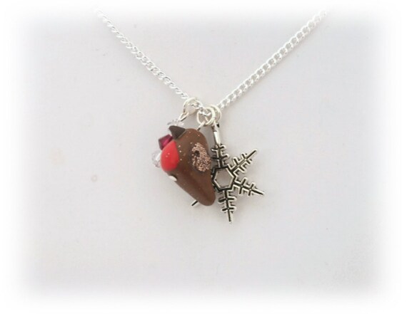 Xmas Robin Charm Necklace handmade by Lottie Of London
