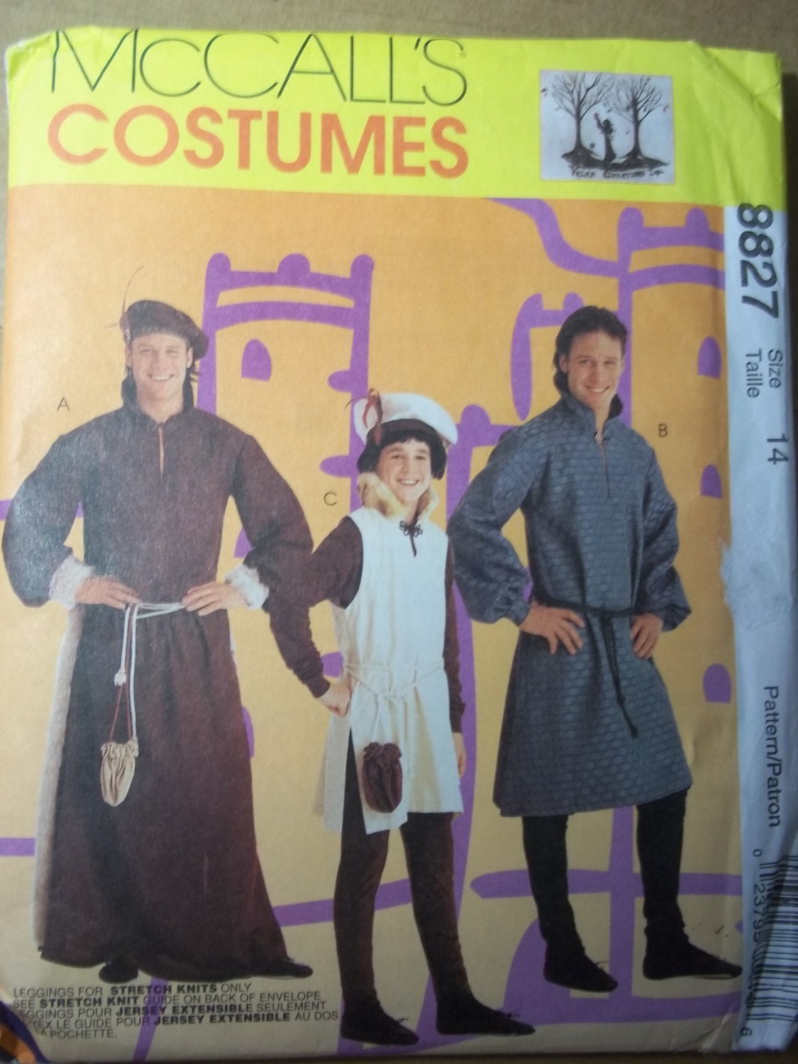 Medieval DRESS Costume McCalls 8827 Boys Teen by nancesnostalgia