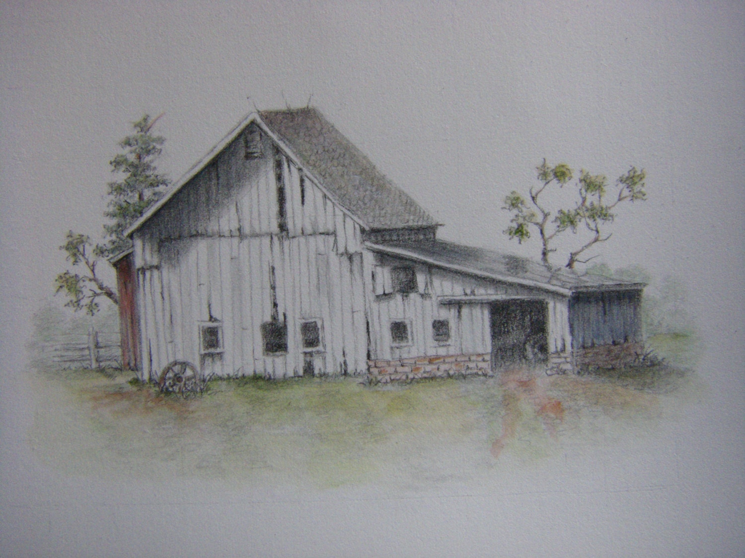 Pencil Drawings Of Old Barns Barn Landscape Pencil Dr Vrogue Co