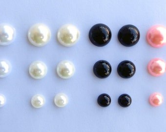 Magnetic Pearl Earrings Clip on non pierced ears 6mm, 8mm, 10mm