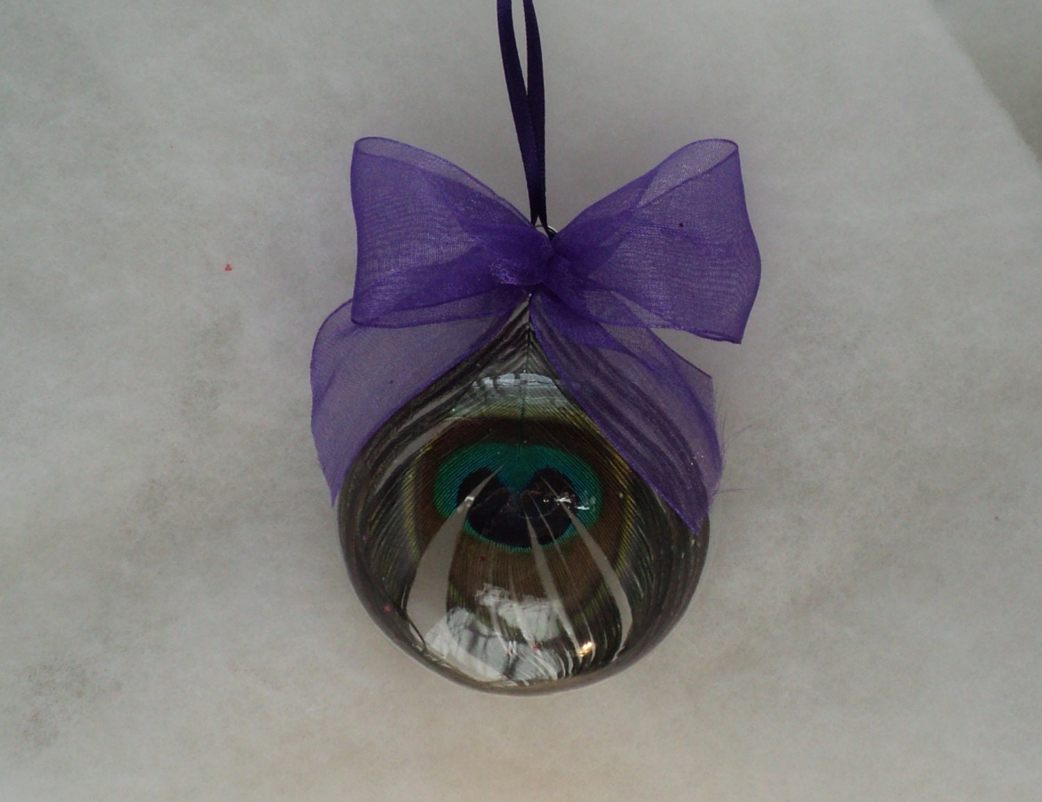 christmas ornament peacock feather with purple by christmas ornament peacock feather with purple by