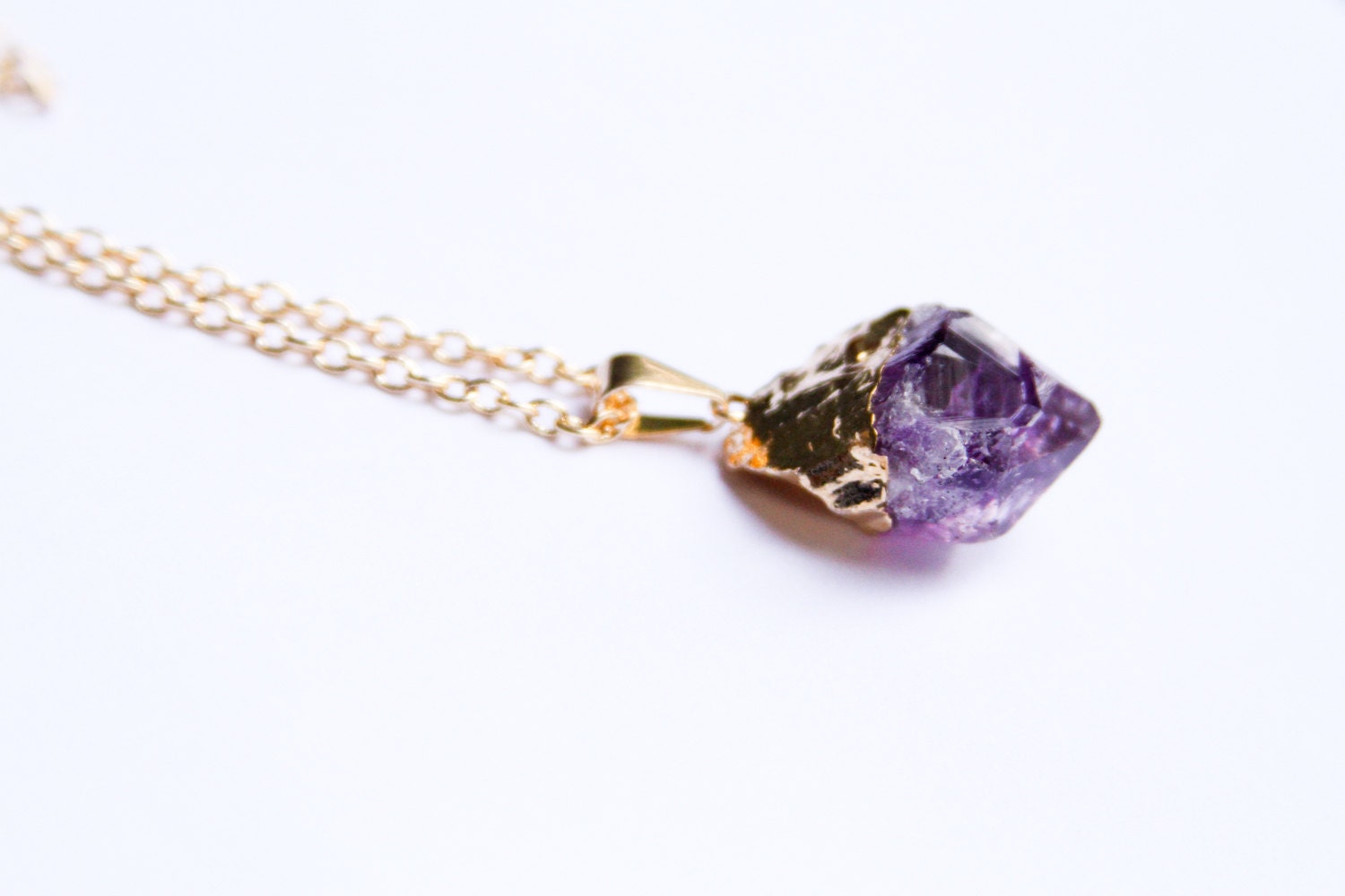 amethyst point necklace