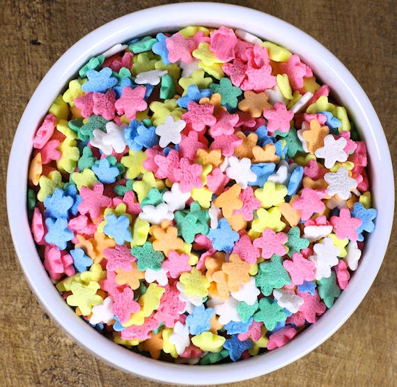 Pastel Rainbow Flower Sprinkles Pastel by thebakersconfections