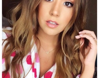 Sideways Cross Necklace TINY Gold Filled, Alexandra Graza, JLo, Guiliana Rancic, Vanessa Hudgens, Myley Cyrus