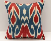 Popular items for red blue pillow on Etsy