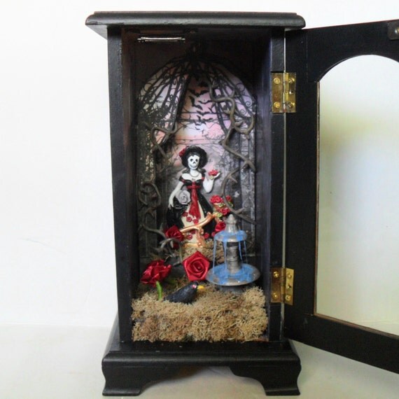 Gothic Shadow Box Skeleton Art Gothic Art