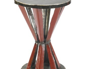 Metal Table Steel Angle Tall End or Side Table