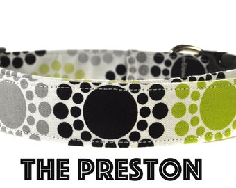 Green and Gray Dog Collar - The Preston