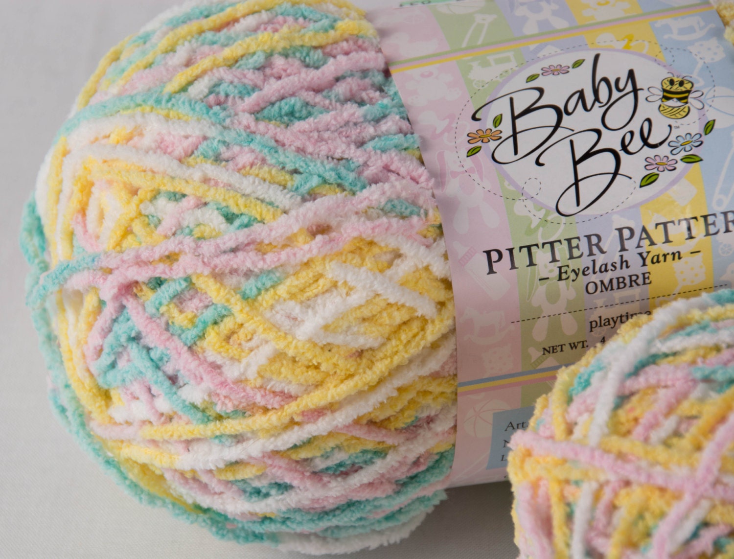 Two Skeins Baby Bee Pitter Patter Yarn Ombre in Color