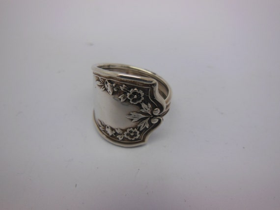 Antique Spoon Ring Sterling Silver size 6 and a half