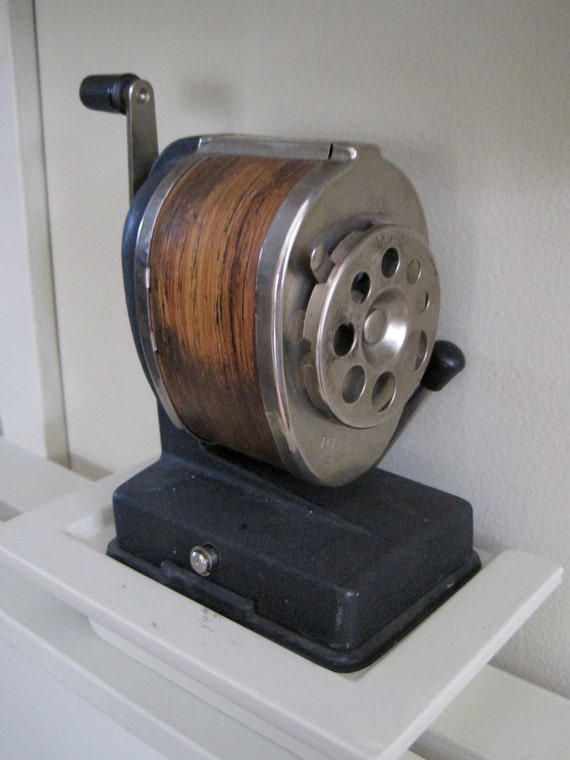Vintage BOSTON Metal Pencil Sharpener OLD by VintageGoodThings