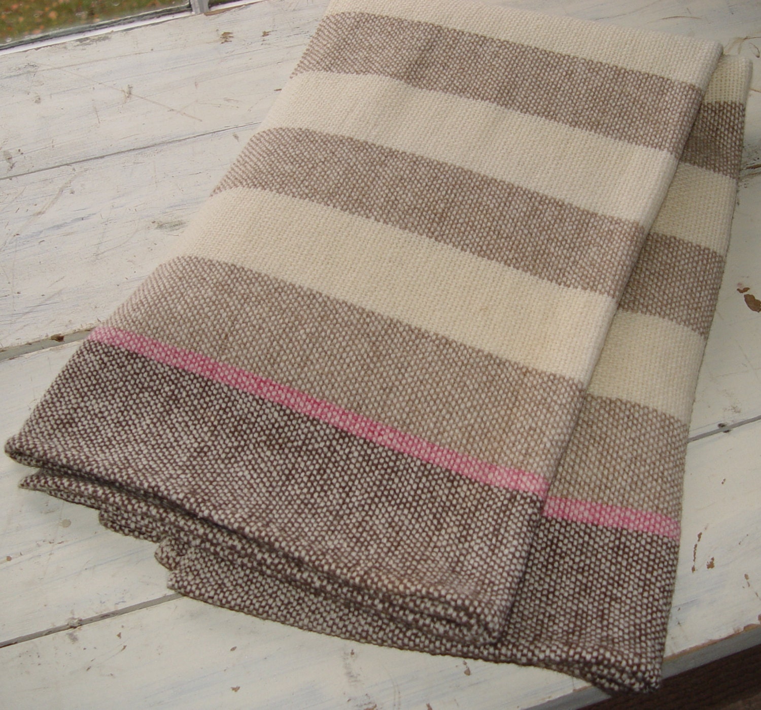 Hand Woven Merino Wool Blanket by NordtFamilyFarm on Etsy