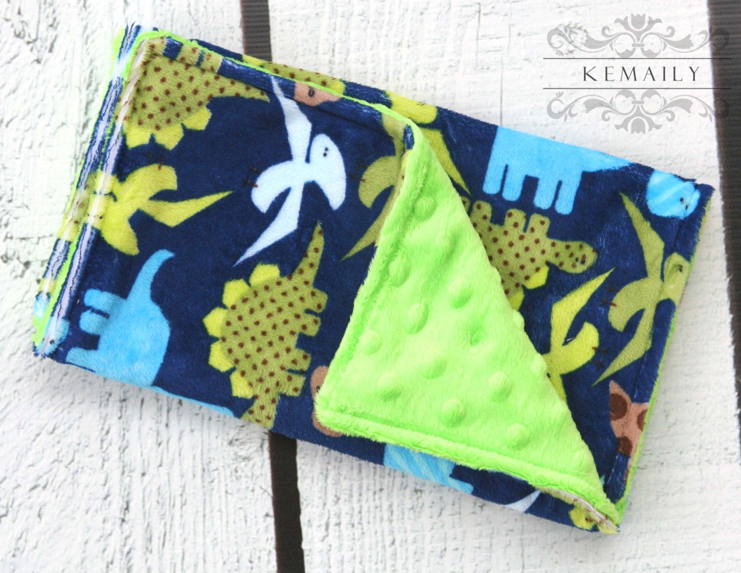 Dinosaur Double Minky Burp Cloth From Kemaily