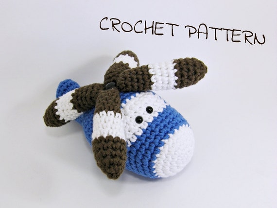 Amigurumi helicopter crochet pattern soft toy pdf tutorial