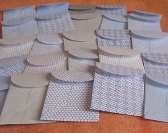 25 Mini Coin Envelopes - Recycled Security Envelopes - Recycled Mini Coin Envelopes - Tiny Coin Envelopes - 1 3/8" x 2"