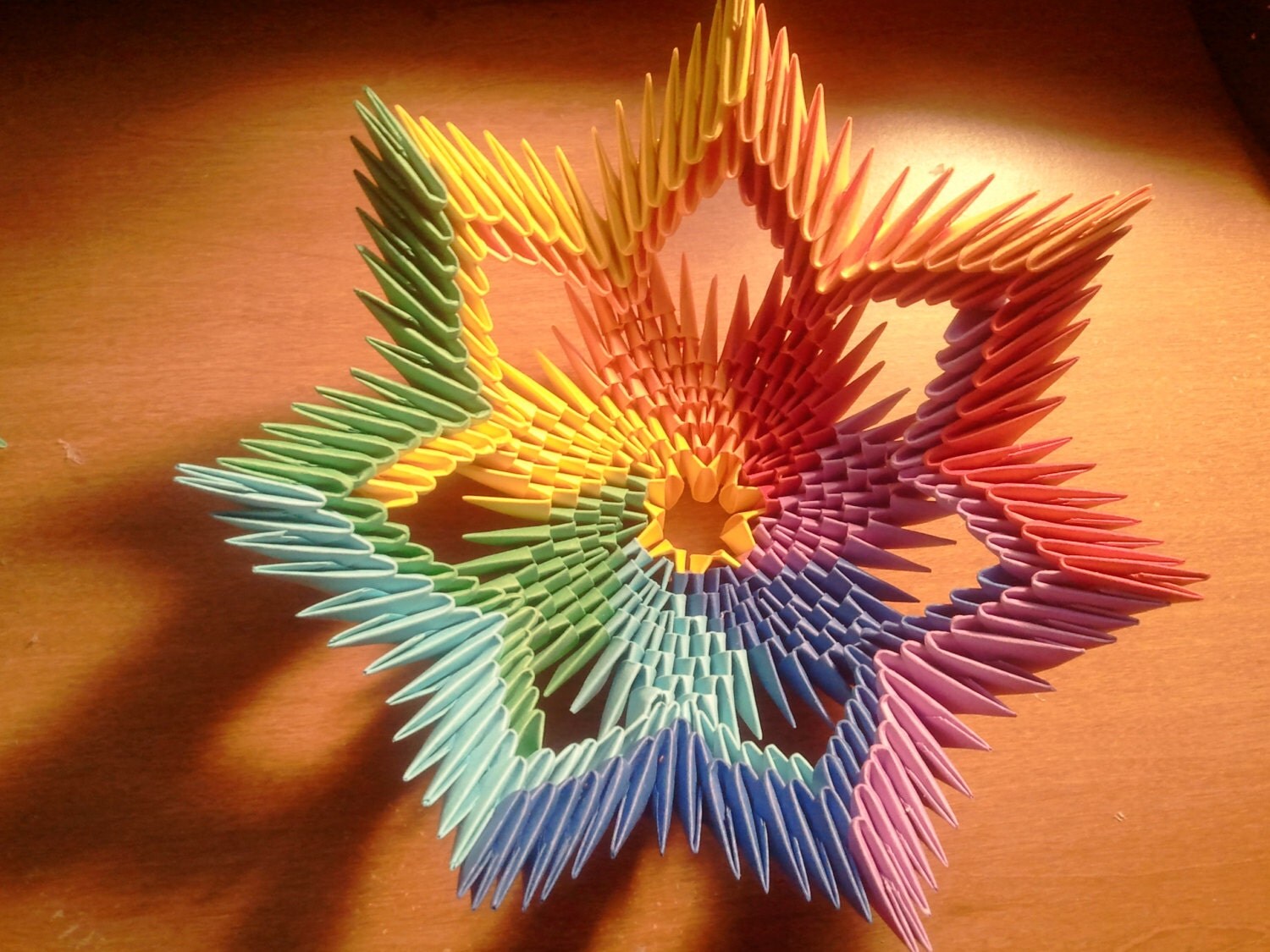 Tutorial: How to make 3d origami Rainbow Bowl