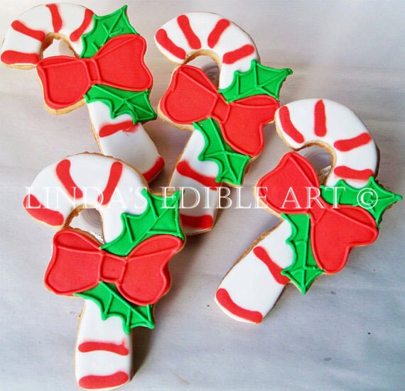Items similar to Candy Cane Cookies (1 dozen) on Etsy