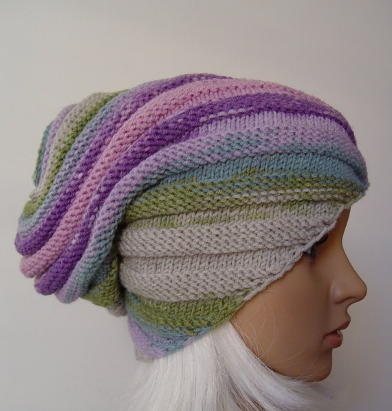 Knitted Snail Hat Beanie Slouchy hat by Bietas on Etsy