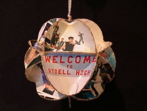 grease movie album cover ornament made of record by grease movie album cover ornament made of record by