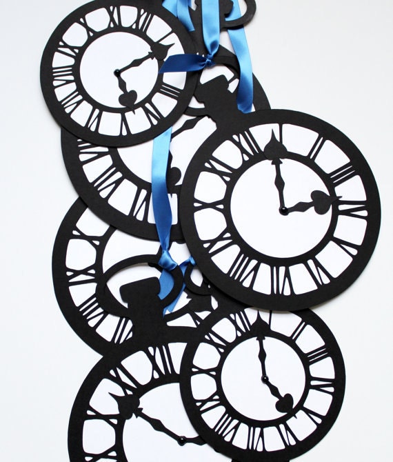 Alice In Wonderland Party Decoration Printable Pocket Watch/