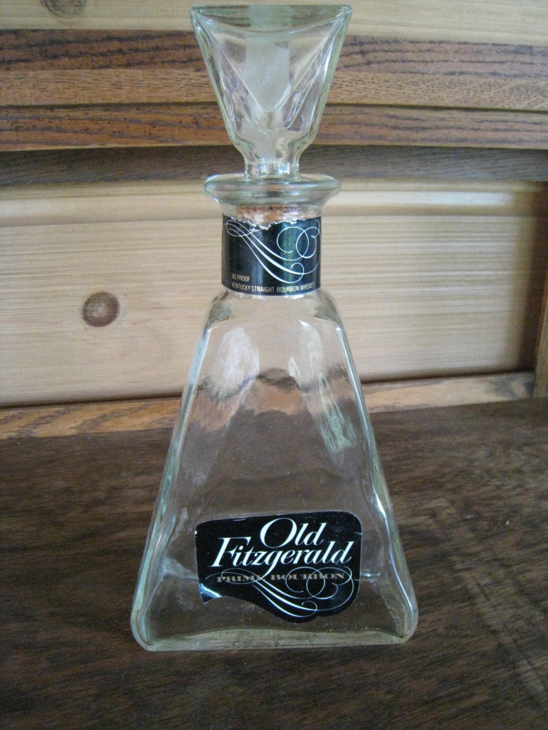 Empty Old Fitzgerald Prime Bourbon Decanter vintage