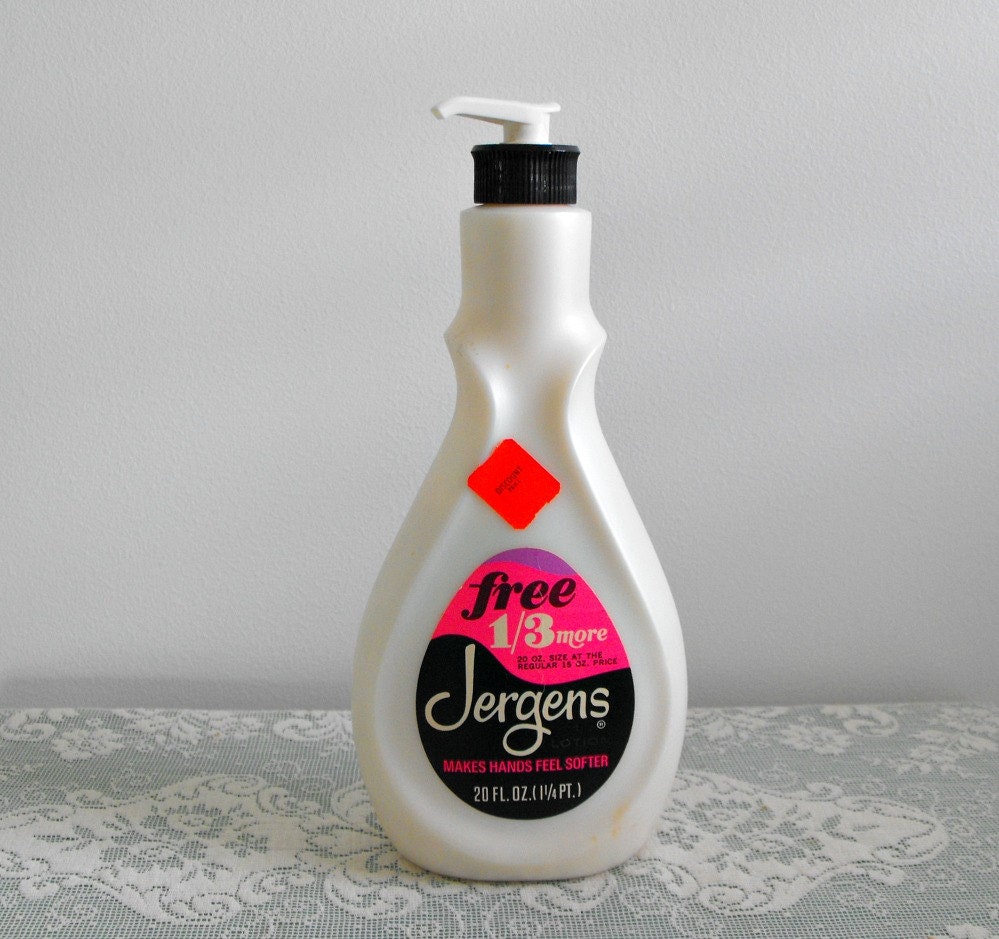 Vintage Large 20 Ounce Jergens Lotion Original Price Sticker