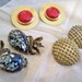 Vintage earring lot - Clip on earrings - Lot of 3 pair - cheesegrits
