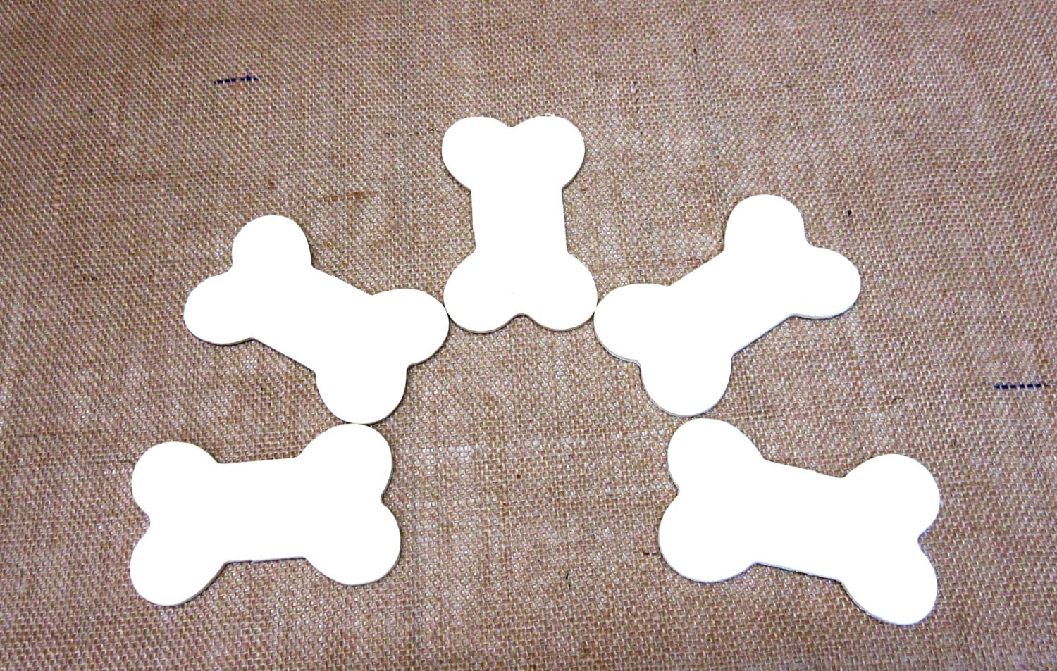 Wooden Dog Bone Large Unfinished Ready To Paint Lot Of Five