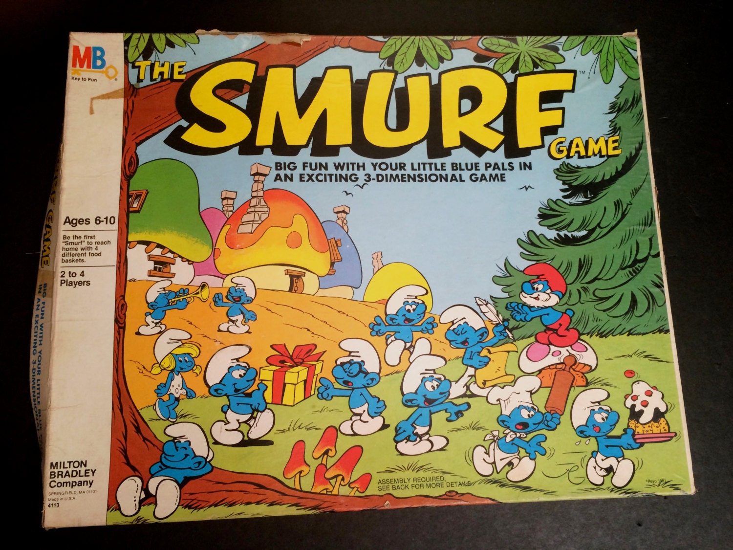 The Smurf Game 1981 Vintage 3D Board Game by VintageArcanaHome