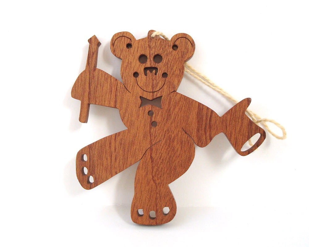 teddy bear magician christmas ornament christmas hand cut teddy bear magician christmas ornament christmas hand cut